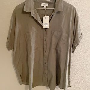 🆕Lucky Brand Women’s Double Pocket Shirt • Size 2X